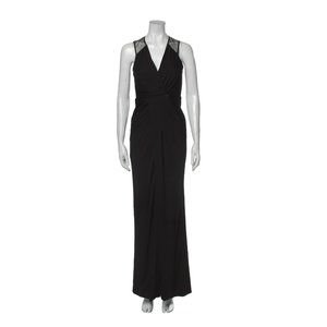 Parker black v-neck long dress/gown size 0